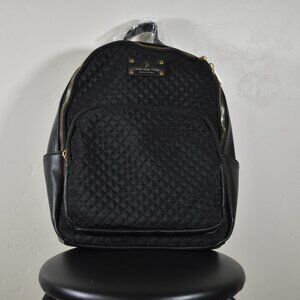 London Fog Nylon Black and Gold Backpack